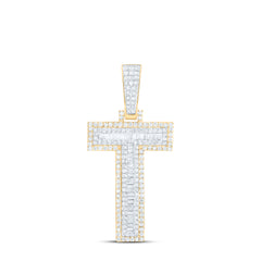 1 3/8CTW-DIA P1 INITIAL "T" MENS PENDANT