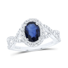 1/2CTW-DIA ANA M 8X6MM SAPP-OVAL NAT GEM RING