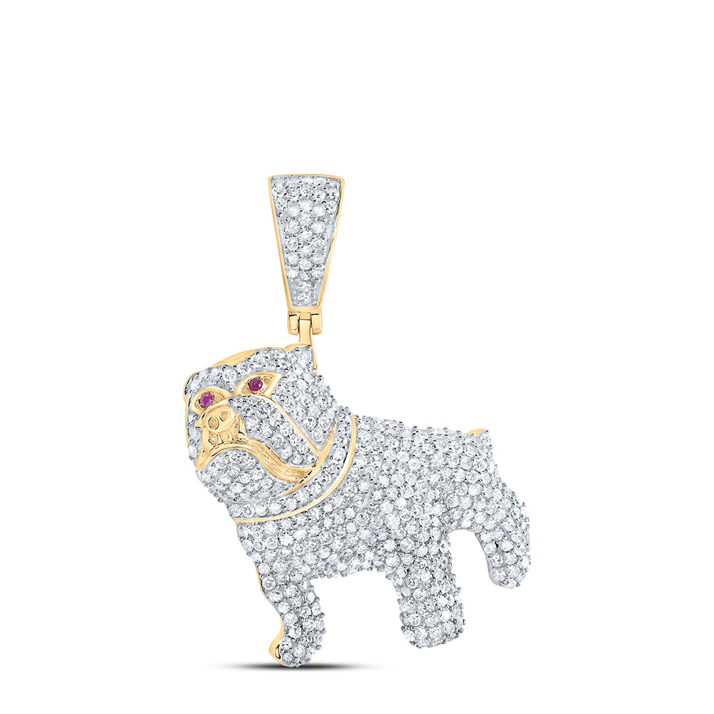 1 1/2CTW-DIA NK BULLDOG/FRENCHIE MENS CHARM