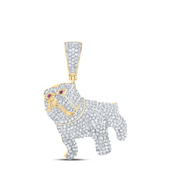 1 1/2CTW-DIA NK BULLDOG/FRENCHIE MENS CHARM