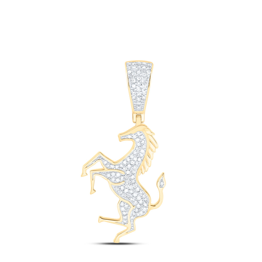 1/3CTW-DIA NK MENS HORSE CHARM