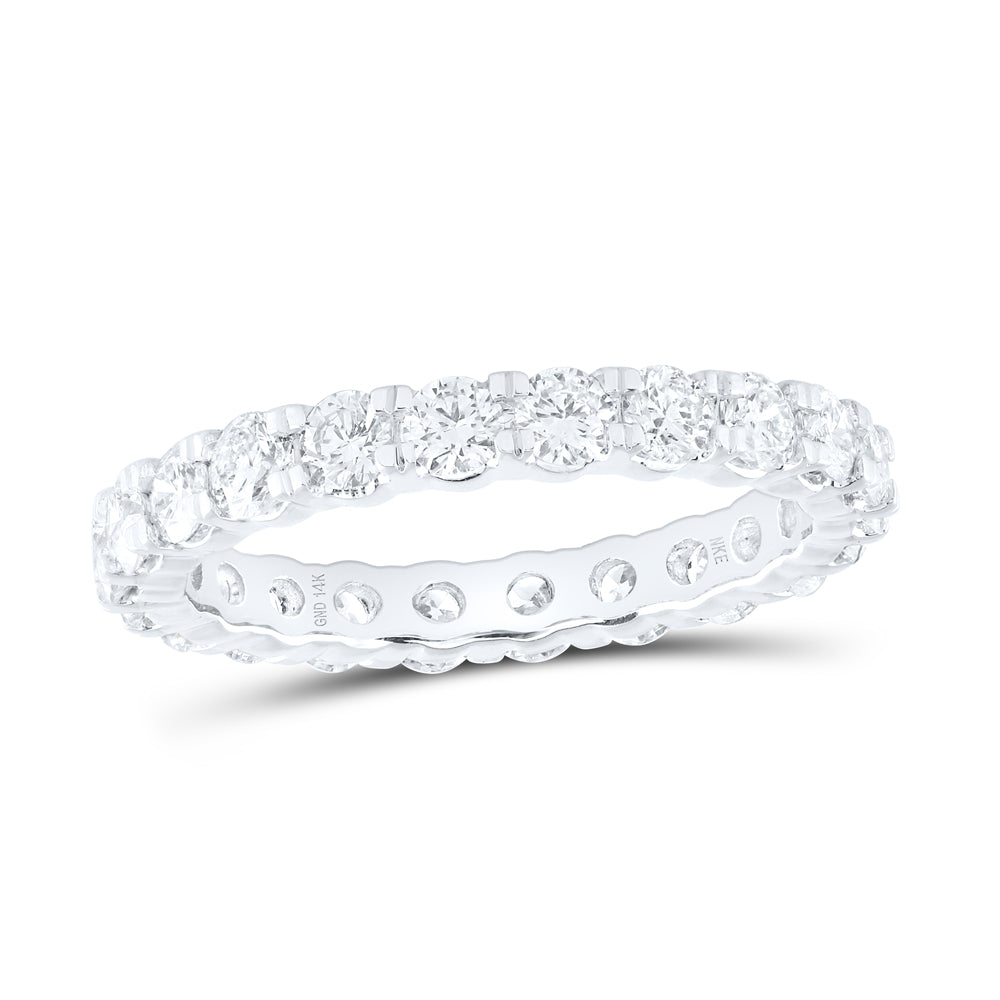14K White Gold 2 CTW-Natural Diamond E Eternity Band 2.71 Gram