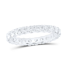 14K White Gold 2 CTW-Natural Diamond E Eternity Band 2.71 Gram