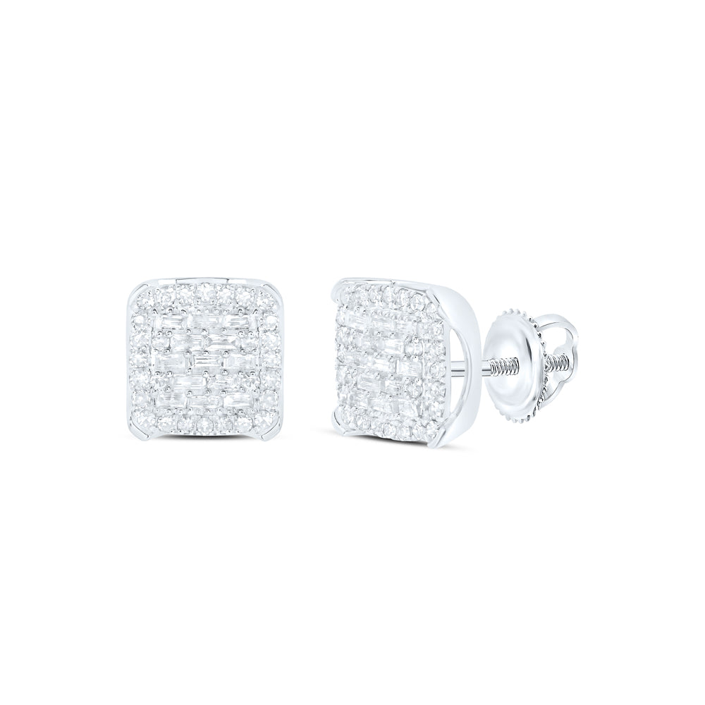 1/2CTW-DIA NK SQUARE EARRING