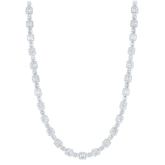 14K White Gold 9 3/4 CTW-Natural Diamond Fashion Necklace (18 Inch ) 41.41 Gram