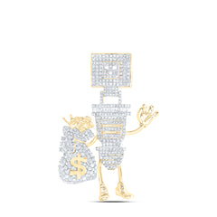 1 3/4 CTW-DIA NK PLUG MENS CHARM
