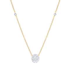 5/8CTW-DIA CN FASHION ROUND SHAPE NECKLACE(18 INCH)