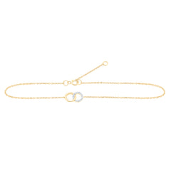 1/12CTW-DIA NK GIFT ANKLET (9 INCH)
