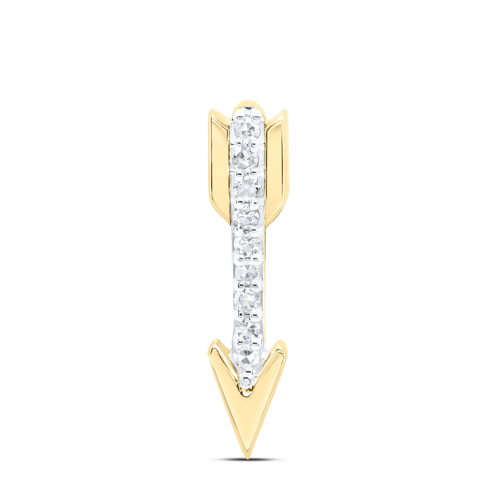 10K Yellow Gold 1/20 CTW-Natural Diamond Gift Pendant 1.4 Gram