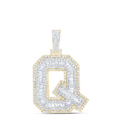 1 1/3CTW-DIA NK INITIAL "Q" MENS PENDANT