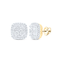 3/4CTW-DIA NK FASHION CUSHION EARRING