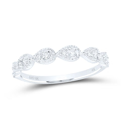 10K White Gold 1/6 CTW-Natural Diamond Gift Stackable Band 1.48 Gram