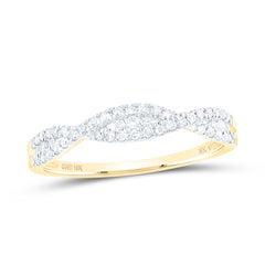10K Yellow Gold 1/5 CTW-Natural Diamond Gift Stackble Band 1.29 Gram