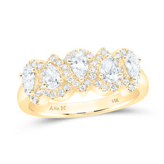 14K Yellow Gold 1 CTW-Natural Diamond Fashion Ladies Band 4.65 Gram