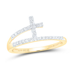 1/6 CTW-DIA NK GIFT CROSS RING