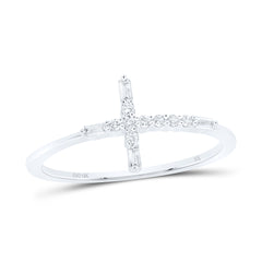 1/10 CTW-DIA NK GIFT CROSS RING