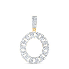 1CTW-DIA NK CUBAN INITIAL "O" MENS PENDANT