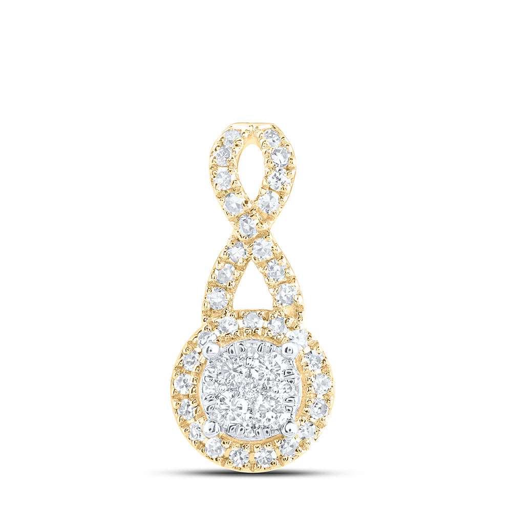 1/4CTW-DIA NK FASHION ROUND PENDANT
