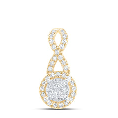 1/4CTW-DIA NK FASHION ROUND PENDANT