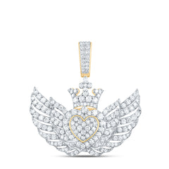 10k Gold 2 1/3 CTW-Natural Diamond Mens Charm Gram