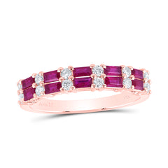 1/4CTW-DIA ANA M 1/2CTW BAG-RUBY NAT GEM BAND