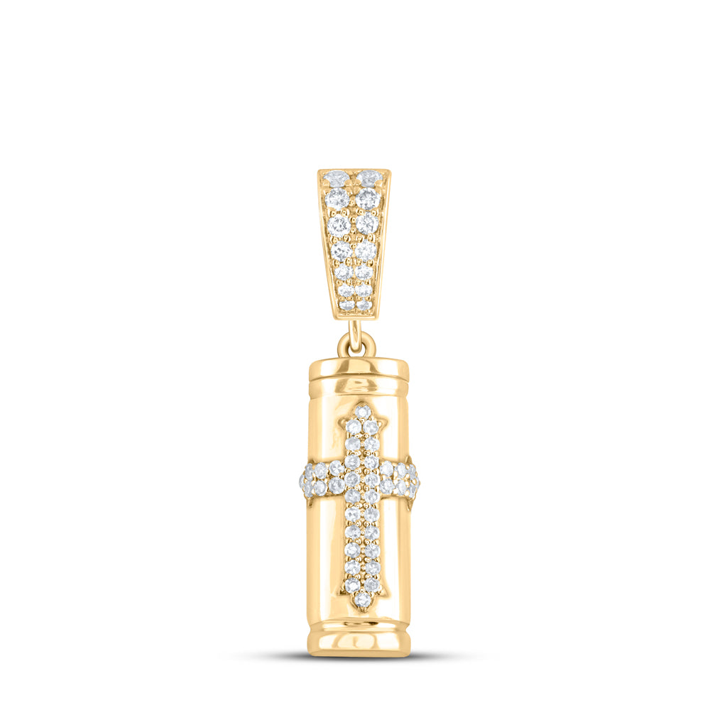 3/8CTW-DIA NK URN MENS CHARM