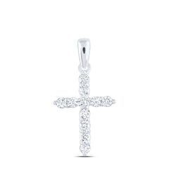 1/4CTW-DIA ANA M CROSS PENDANT
