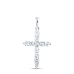 1/2CTW-DIA ANA M CROSS PENDANT