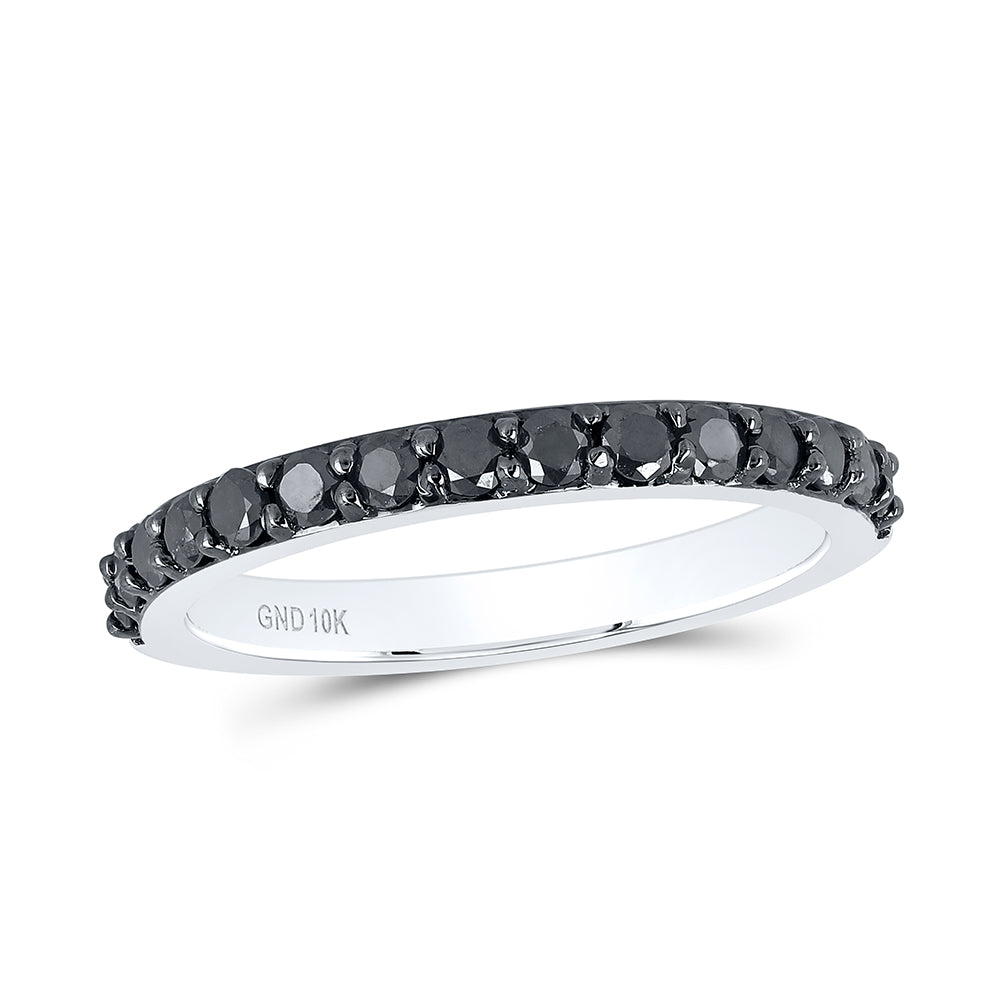 1/2CTW-DIA BLACK GIFT LADIES  BAND