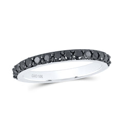 1/2CTW-DIA BLACK GIFT LADIES  BAND