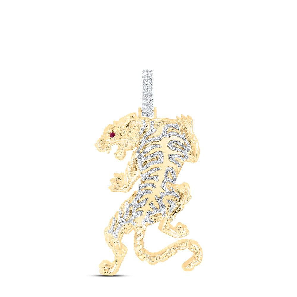 1CTW-DIA NK TIGER MENS CHARM
