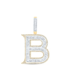 1 1/5CTW-DIA P1 INITIAL "B" MENS PENDANT