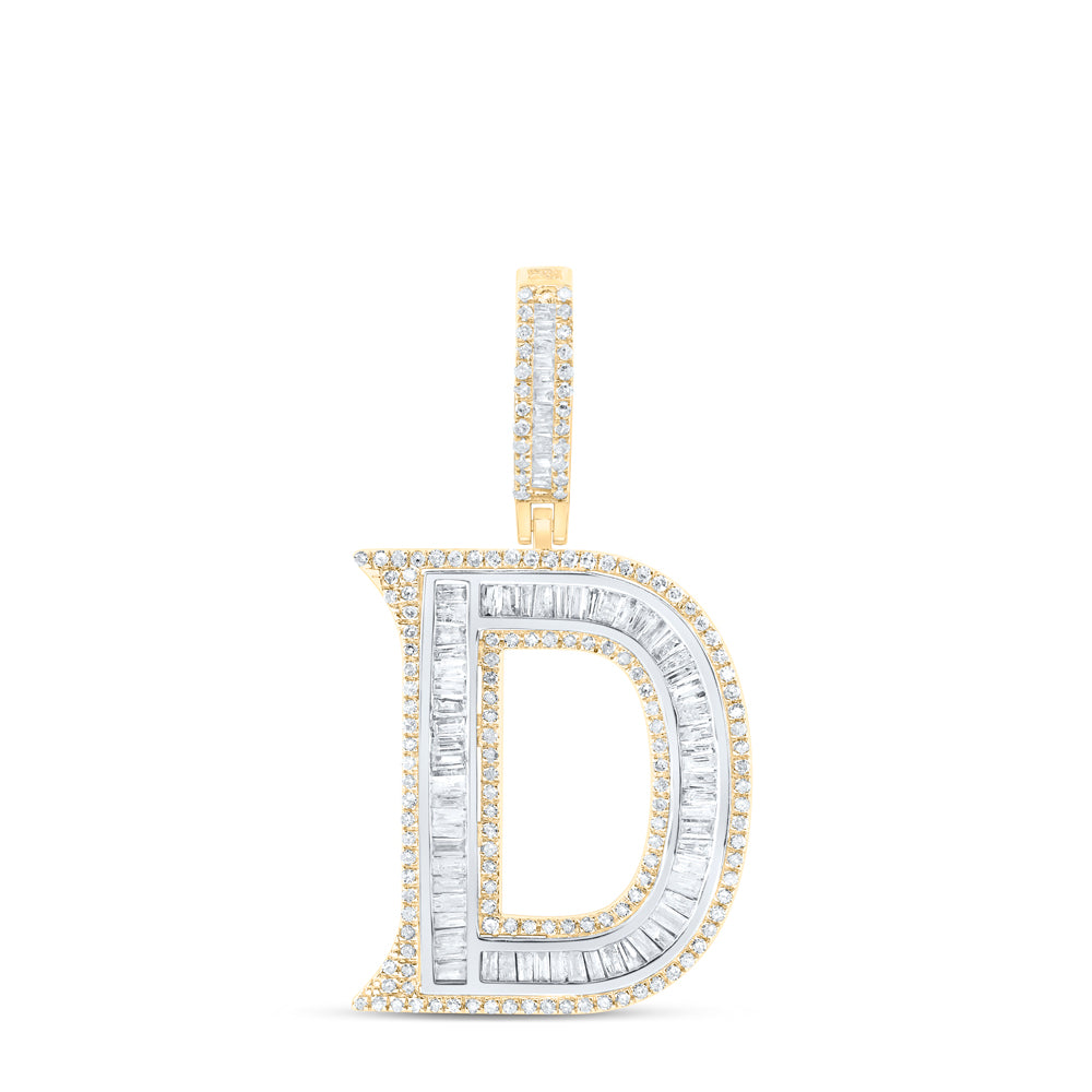 1CTW-DIA P1 INITIAL "D" MENS PENDANT