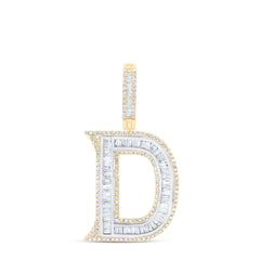 1CTW-DIA P1 INITIAL "D" MENS PENDANT