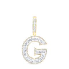 1 CTW-DIA P1 INITIAL "G" MENS PENDANT