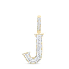 5/8CTW-DIA P1 INITIAL "J" MENS PENDANT