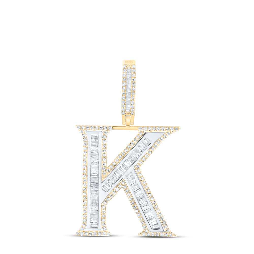 1 CTW-DIA P1 INITIAL "K" MENS PENDANT