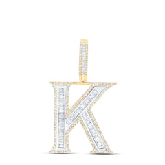 1 CTW-DIA P1 INITIAL "K" MENS PENDANT