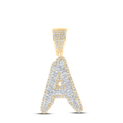 7/8CTW-DIA P1 INITIAL "A" MENS PENDANT