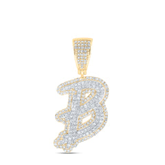 1CTW-DIA P1 INITIAL "B" MENS PENDANT