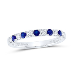 1/4CTW-DIA NKE 1/3CTW-RD-SAPP NAT GEM ANNIVERSARY BAND