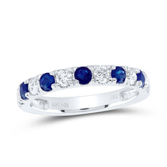 1/2CTW-DIA NKE 1/2CTW-RD-SAPP NAT GEM ANNIVERSARY BAND