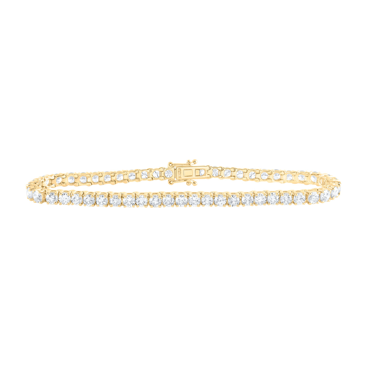 14K Yellow Gold 6 5/8 CTW-Natural Diamonde Tennis Bracelet (7 Inch ) 10.39 Gram