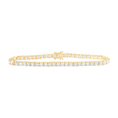 14K Yellow Gold 6 5/8 CTW-Natural Diamonde Tennis Bracelet (7 Inch ) 10.39 Gram