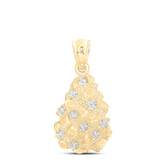 3/4CTW-DIA NK MENS NUGGET PENDANT