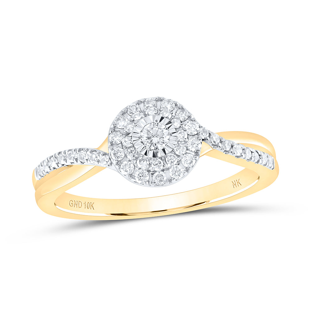 10K Yellow Gold 1/4 CTW-Natural Diamond Fashion Ring 2.28 Gram