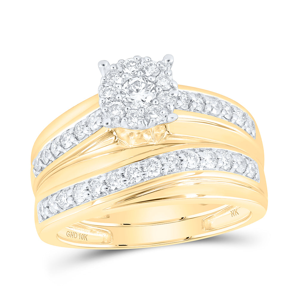 1CTW-DIA NK ROUND SHAPE TRIO SET