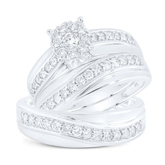 1CTW-DIA NK ROUND SHAPE TRIO SET