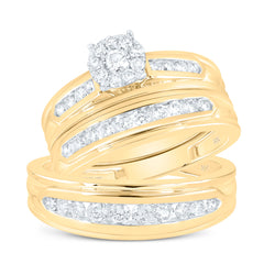 1CTW-DIA NK ROUND SHAPE TRIO SET