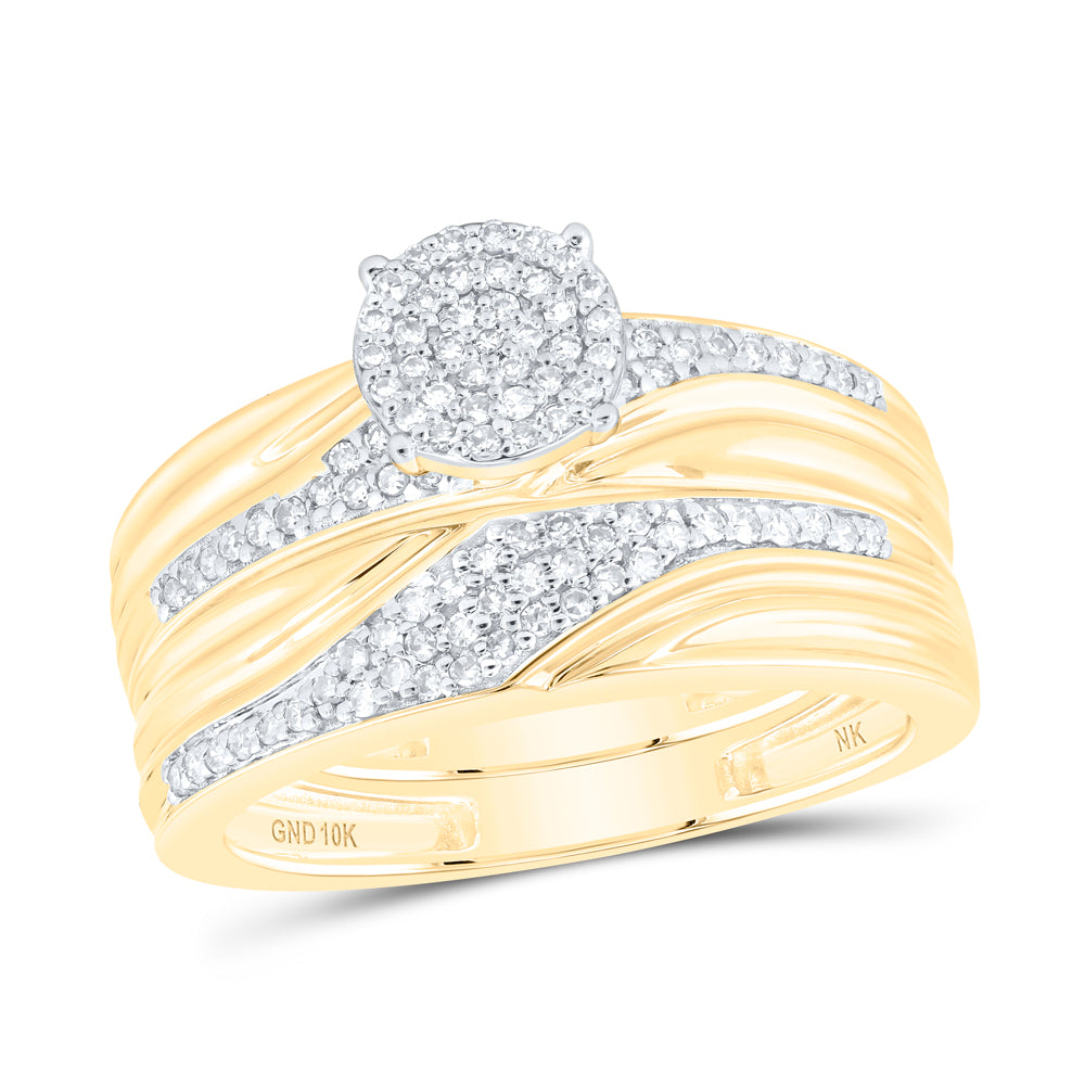 1/2CTW-DIA NK ROUND SHAPE TRIO SET